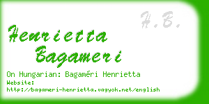 henrietta bagameri business card
